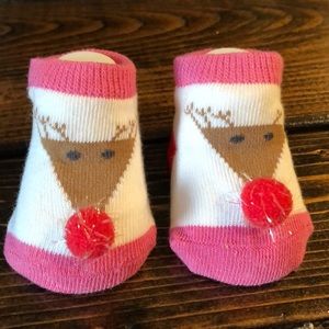 Country Kids Reindeer Organic Cotton Socks 0-3M